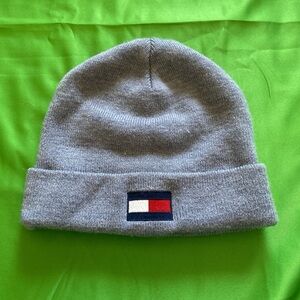 Tommy Hilfiger Gray Knit Beanie One Size Fits All